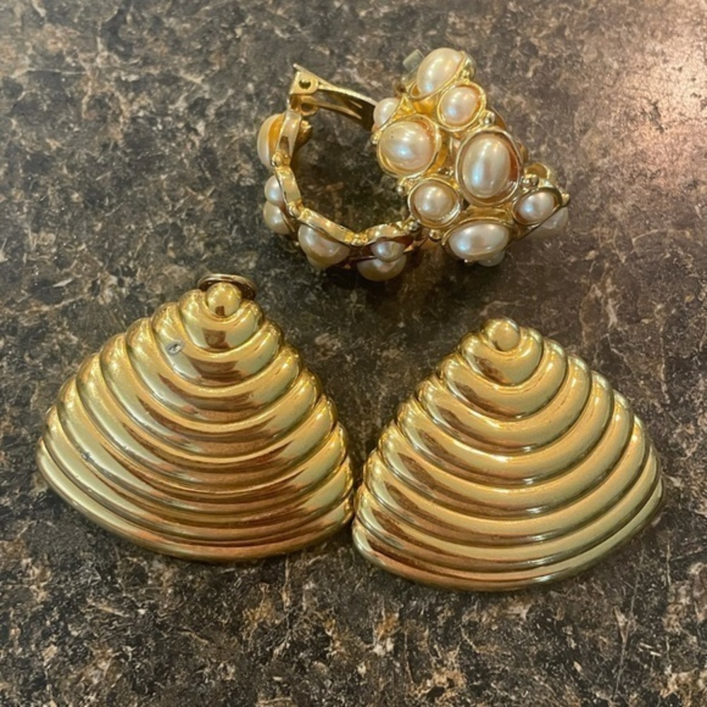 Vintage clip on earrings